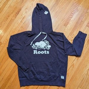 Roots Hoodie Sweater Women's XL purple Winter ladies warm